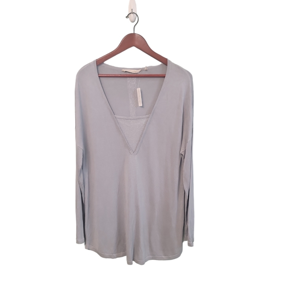 Soft Surroundings Seri Womens Metallic Sparkly Slouchy Sweater Size XL New‎